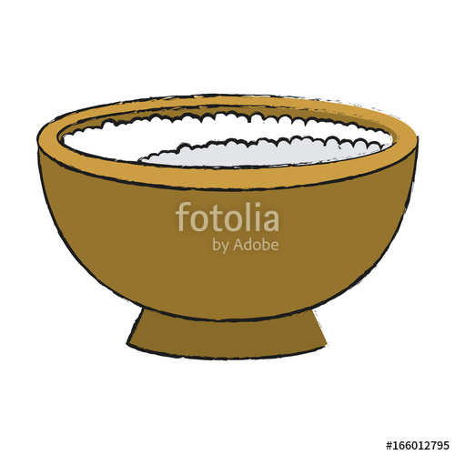 500x500 Rice Bowl Vector Illustration Stock Image And Royalty Free Vector