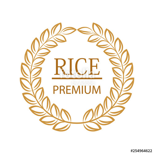 500x500 Rice Grain Logo Icon Vector Stock Image And Royalty Free Vector
