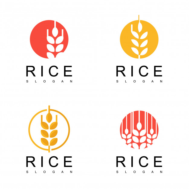 626x626 Rice Logo Set Vector Premium Download
