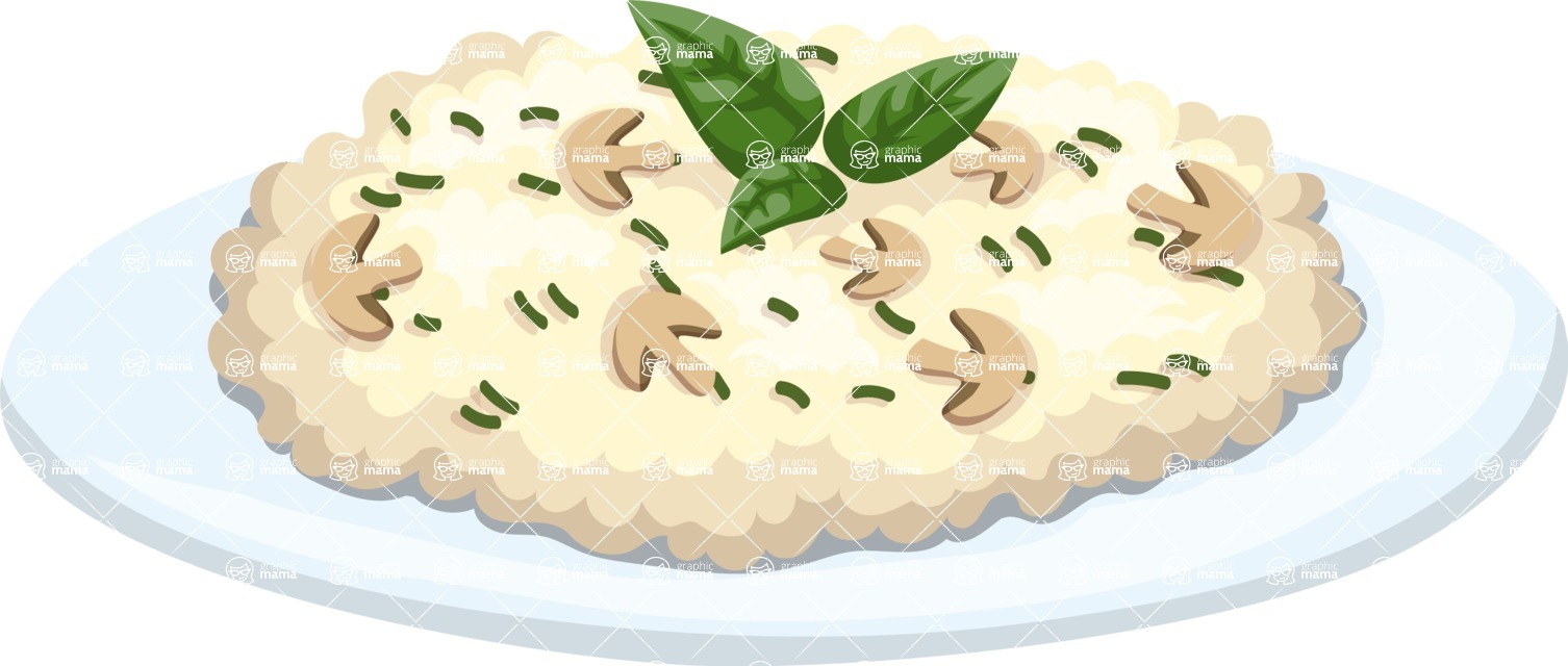 1506x640 Rice On Plate Vector Illustration Graphicmama