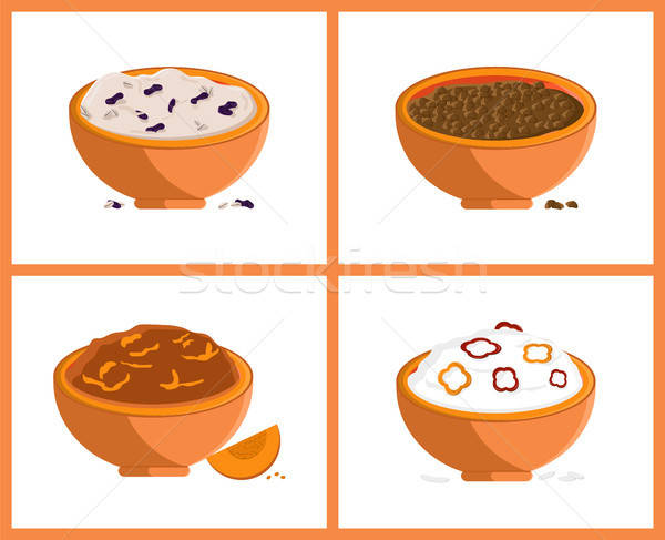600x487 Cooked Rice Stock Vectors, Illustrations And Cliparts Stockfresh