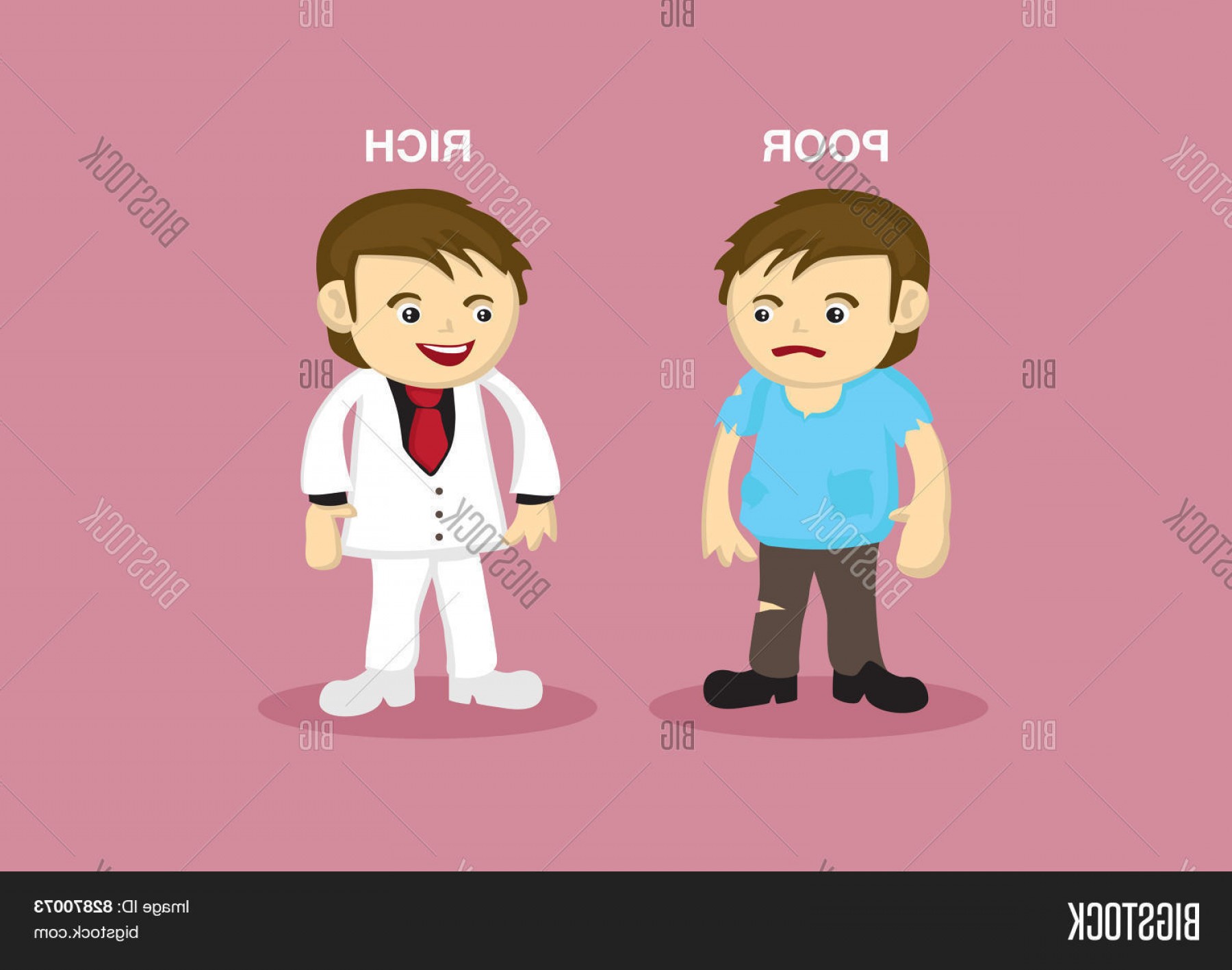 1800x1417 Stock Vector Rich Man Poor Man Vector Cartoon Illustration