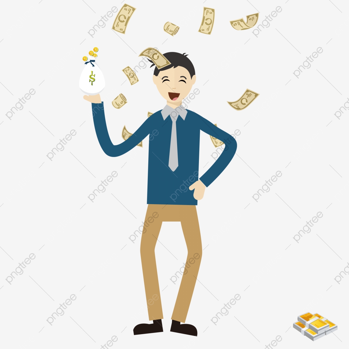 1200x1200 Hand Painted Man Sprinkle Money Paper Money, Banknote, Rich Man