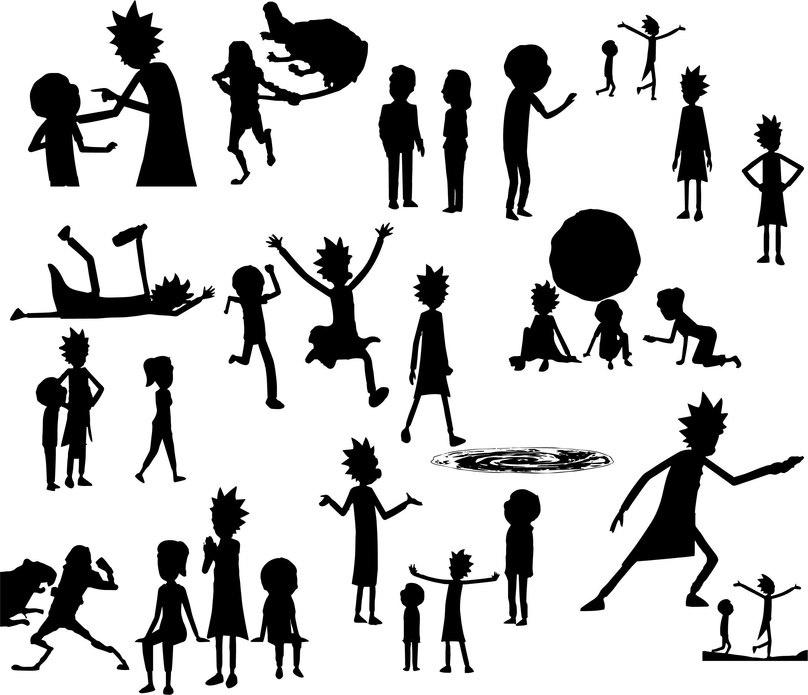 Free Free 167 Silhouette Rick And Morty Svg SVG PNG EPS DXF File