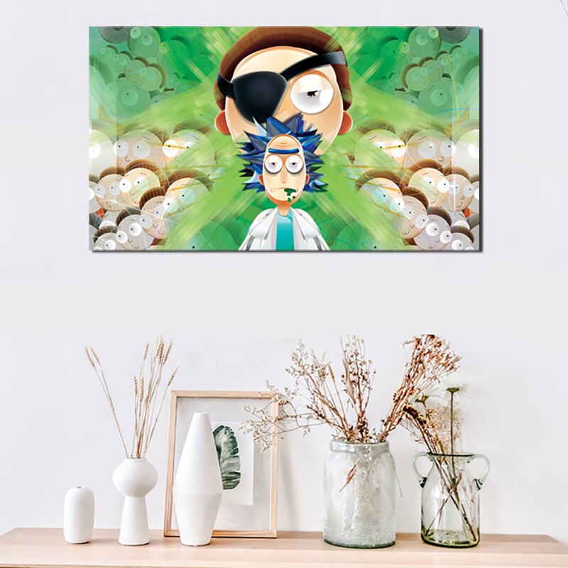 800x800 Rick And Morty Vector Wallpaper Wall Art Canvas Poster And Print