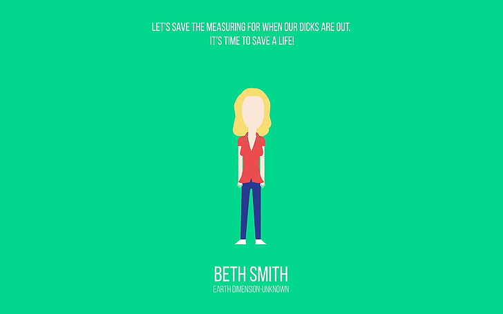 728x455 Hd Wallpaper Beth Smith Vector Art, Rick And Morty, Minimalism