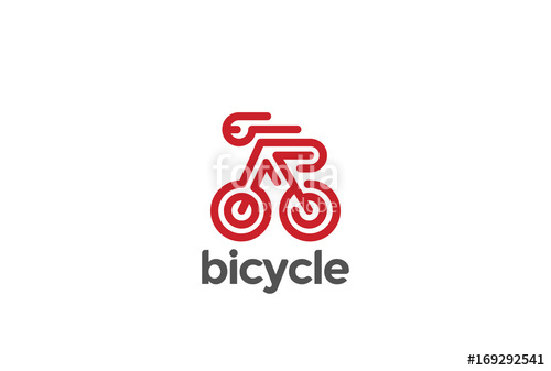 500x337 Bike Bicycle Sport Logo Vector Linear Creative Riding Rider Icon