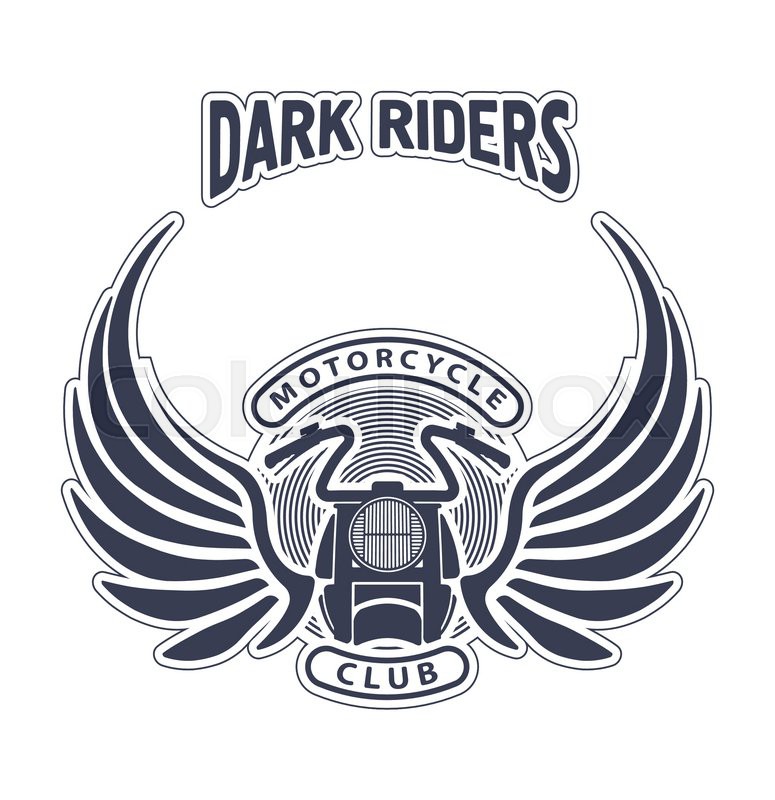 775x800 Dark Riders Motorcycle Club Design For Stock Vector Colourbox