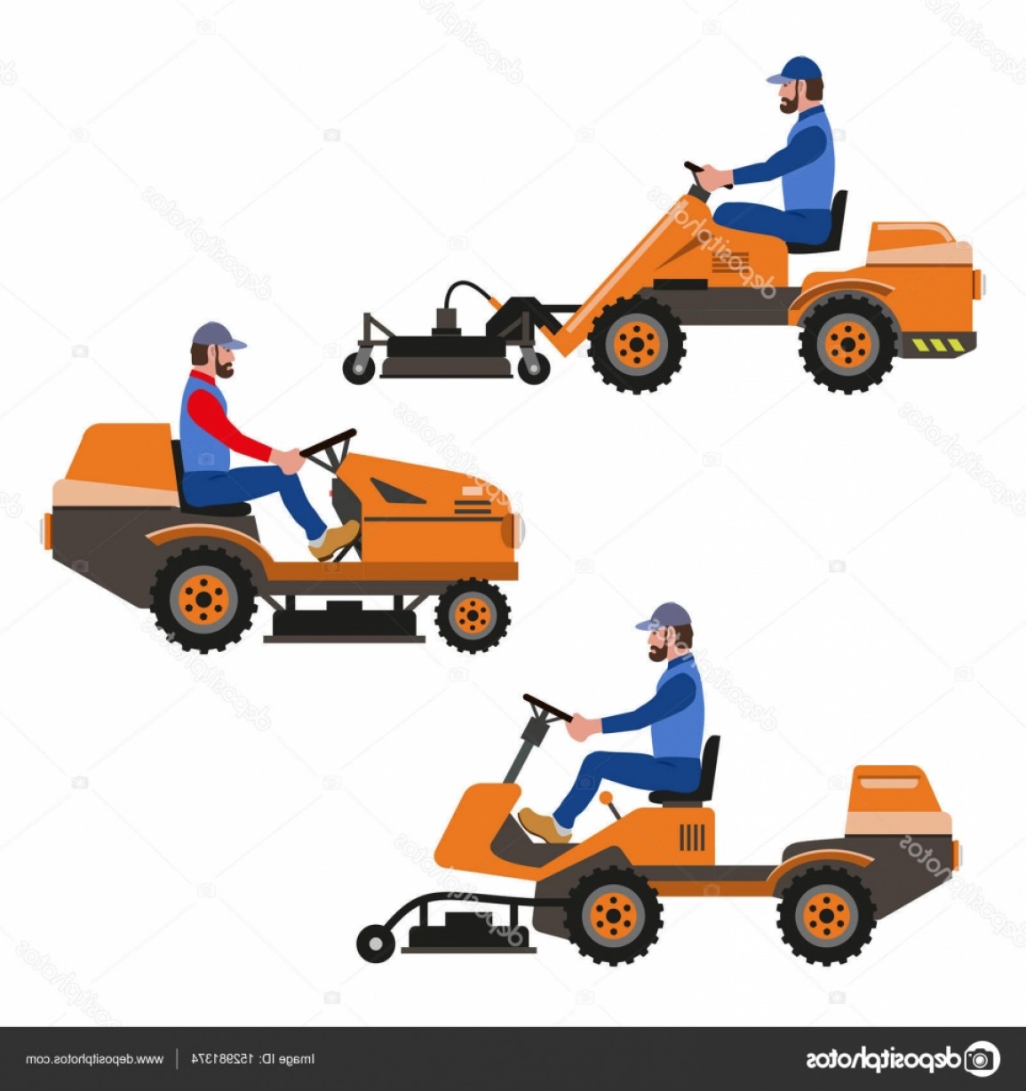 1155x1228 Stock Illustration Lawn Tractor Riding Lawn Mower Newwaysys
