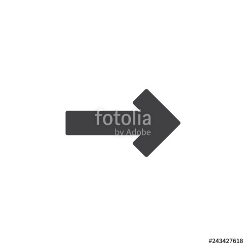 500x500 Right Arrow Vector Icon Filled Flat Sign For Mobile Concept