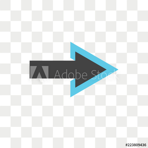 500x500 Right Arrow Vector Icon Isolated On Transparent Background, Right