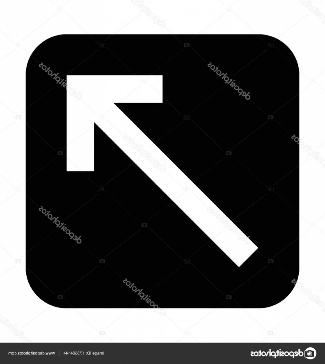 1098x1228 Stock Illustration Up Right Arrow Vector Icon Createmepink