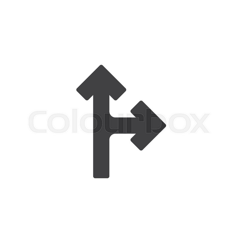 800x800 Straight And Right Arrow Vector Icon Stock Vector Colourbox