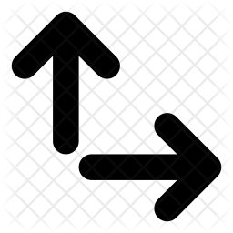 256x256 Up, Right, Arrow, Vector Icon Of Line Style