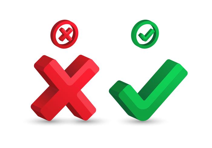 700x490 Right And Wrong Check Mark Icon