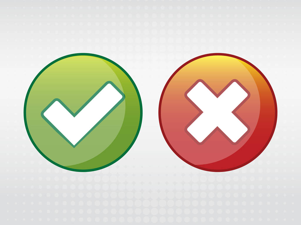 1024x765 Right And Wrong Icons Vector Art Graphics