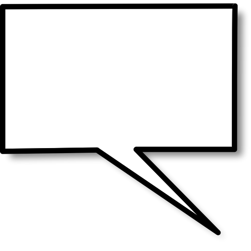 500x500 Speech Callout Rectangle Right Vector Image
