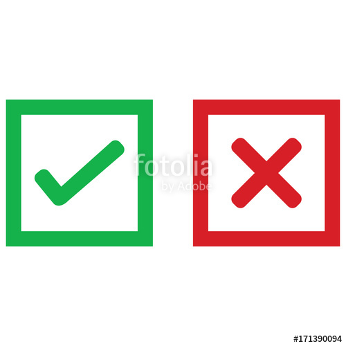 500x500 Check Mark Right Wrong Mark Icon Stock Image And Royalty Free