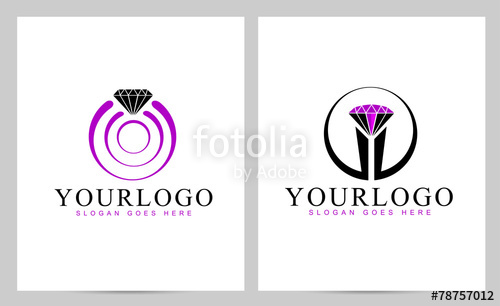500x306 Diamond Logo Vector Creative Ring Logo Design Stock Image
