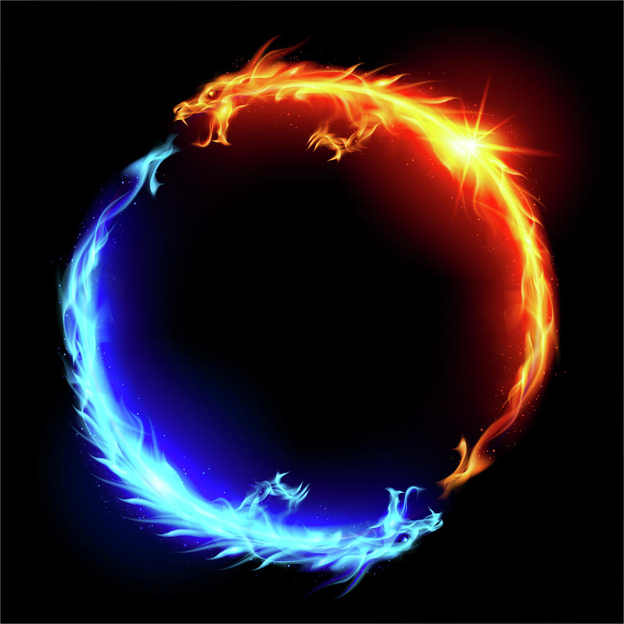 Ring Of Fire Of The Dragon Illustration On White Background 900x900 Ring Of Fire Of The Dragon Illustration On White Background