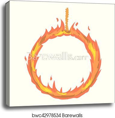 Ring Of Fire Icon, Cartoon Style, Canvas Print Barewalls Posters 382x390 Ring Of Fire Icon, Cartoon Style, Canvas Print Barewalls Posters