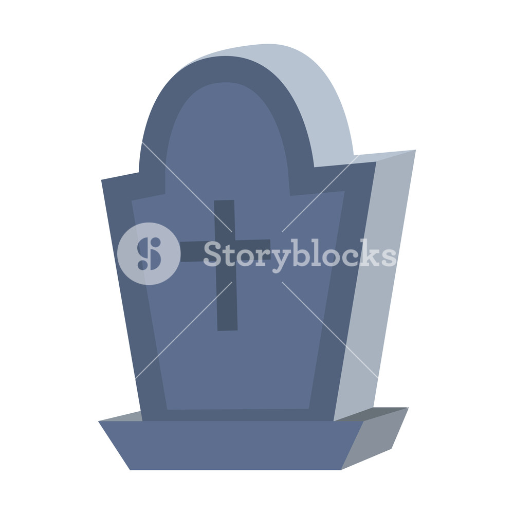 1000x1000 Rip Stone Cemetery With Cross Style Vector Illustration Royalty