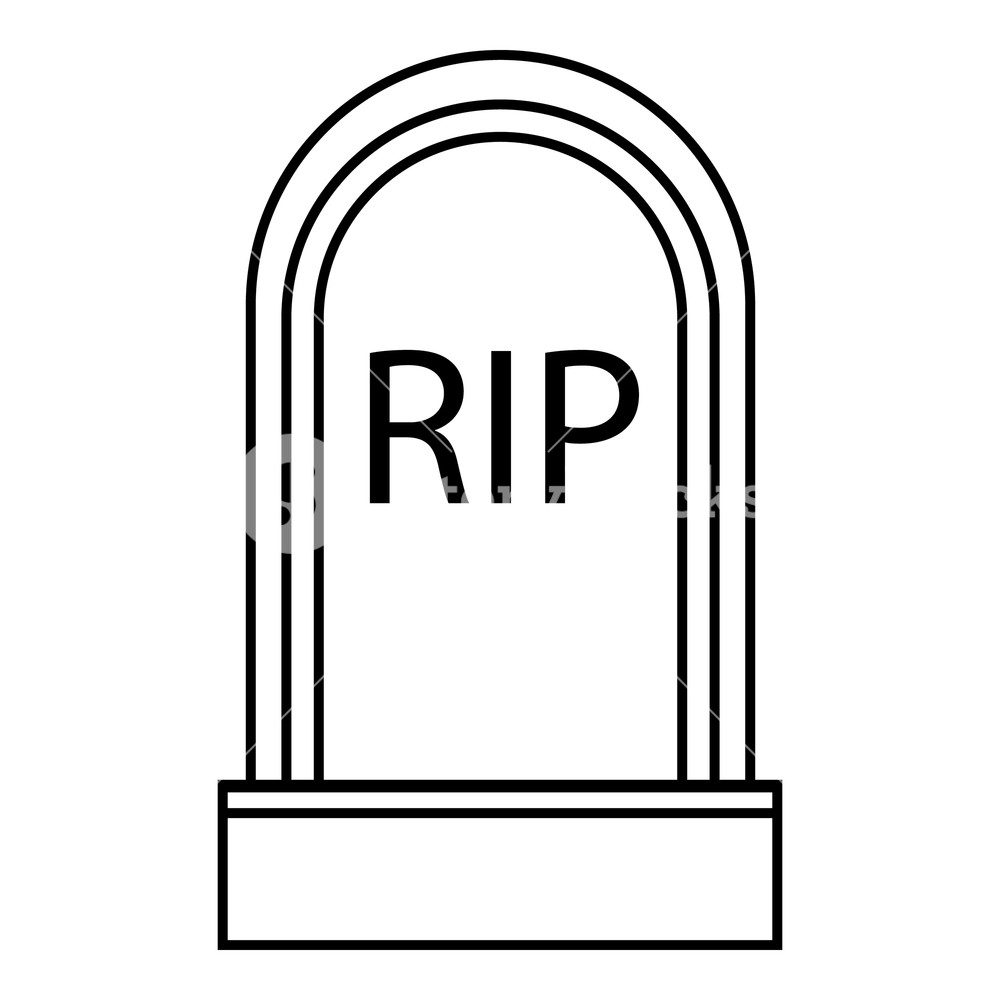 1000x1000 Grave Rip Icon Outline Illustration Of Grave Rip Vector Icon