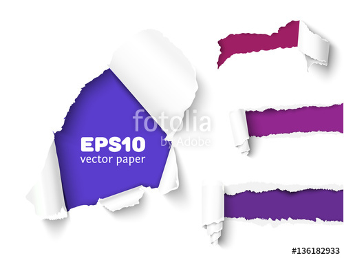 500x375 Realistic Vector Torn Paper With Ripped Edges Torn