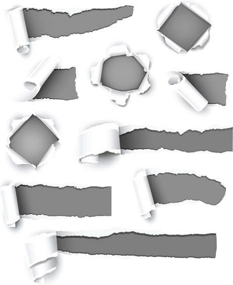 462x564 Set Of Torn Paper Banner Vector Free Vector In Encapsulated