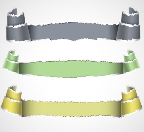 484x445 Free Ripped Paper Vector Banner