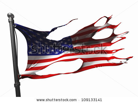 450x338 Tattered American Flag Clipart