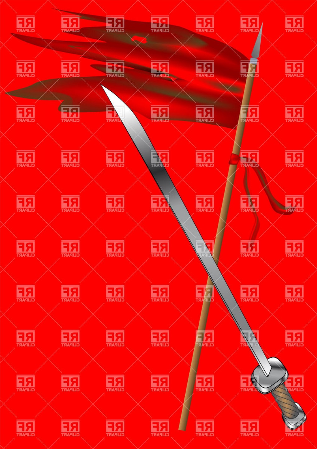 1018x1440 Torn Flag And Sword Vector Clipart Newwaysys