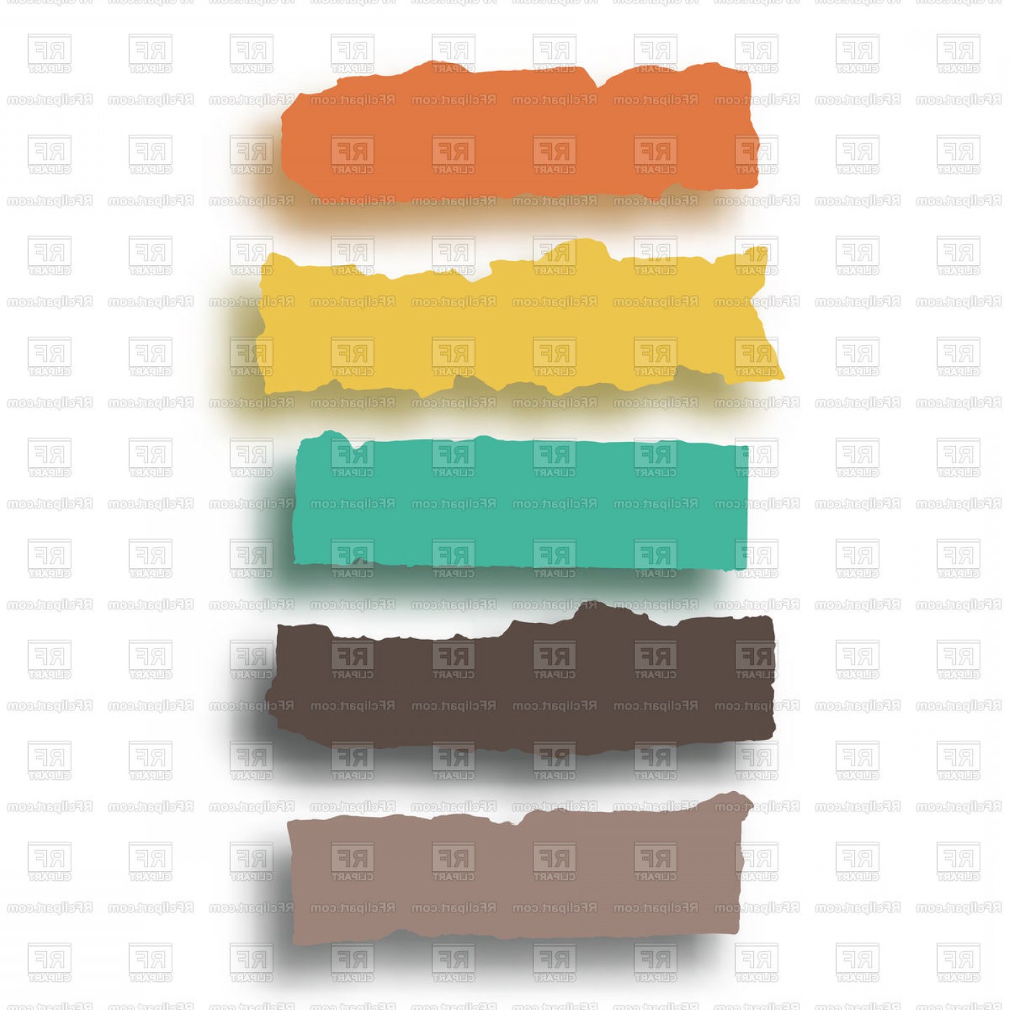 1440x1440 Ripped Paper Set Vector Clipart Soidergi