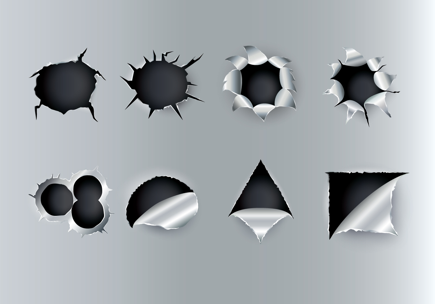 1400x980 Torn Metal Free Vector Art