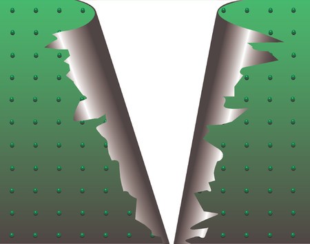 450x354 Vector Illustration Of Ripped Metal Royalty Free Vector Graphics