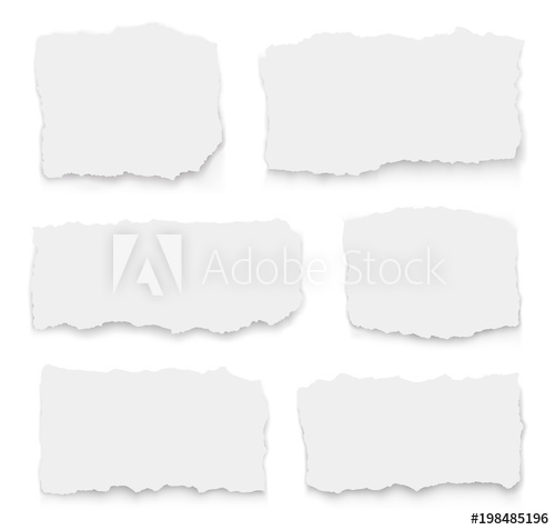 500x477 Set Of Torn Paper Different Shapes Collection Of Ripped Paper