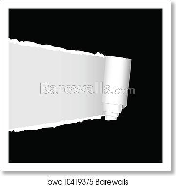 362x382 Tearing Paper Vector Illustration, Art Print Barewalls Posters
