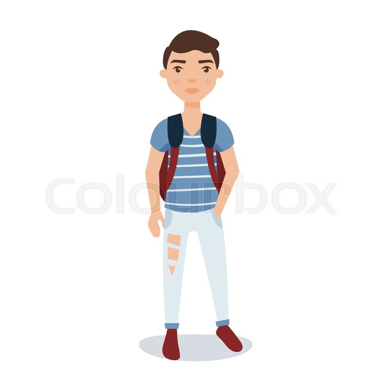 Young Man In A Blue Shirt, Ripped Stock Vector Colourbox 800x800 Young Man In A Blue Shirt, Ripped Stock Vector Colourbox