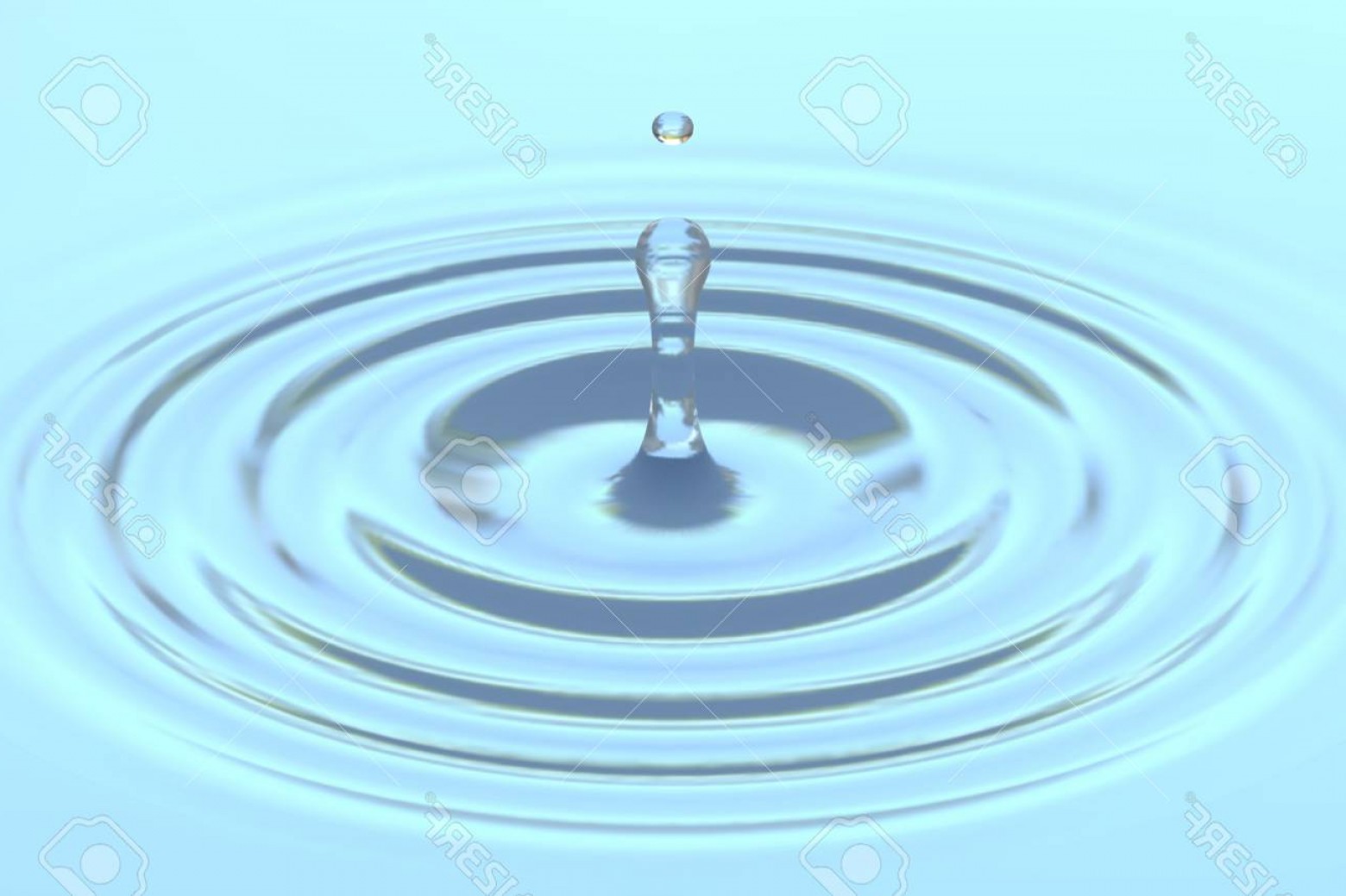 1560x1039 Photostock Vector Water Drop Or Rain Droplet Falling On Water