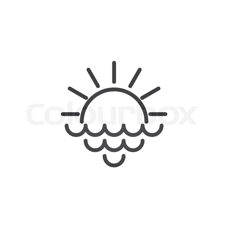 Rising Sun With Rays And Sea Waves Stock Vector Colourbox 800x800 Rising Sun With Rays And Sea Waves Stock Vector Colourbox