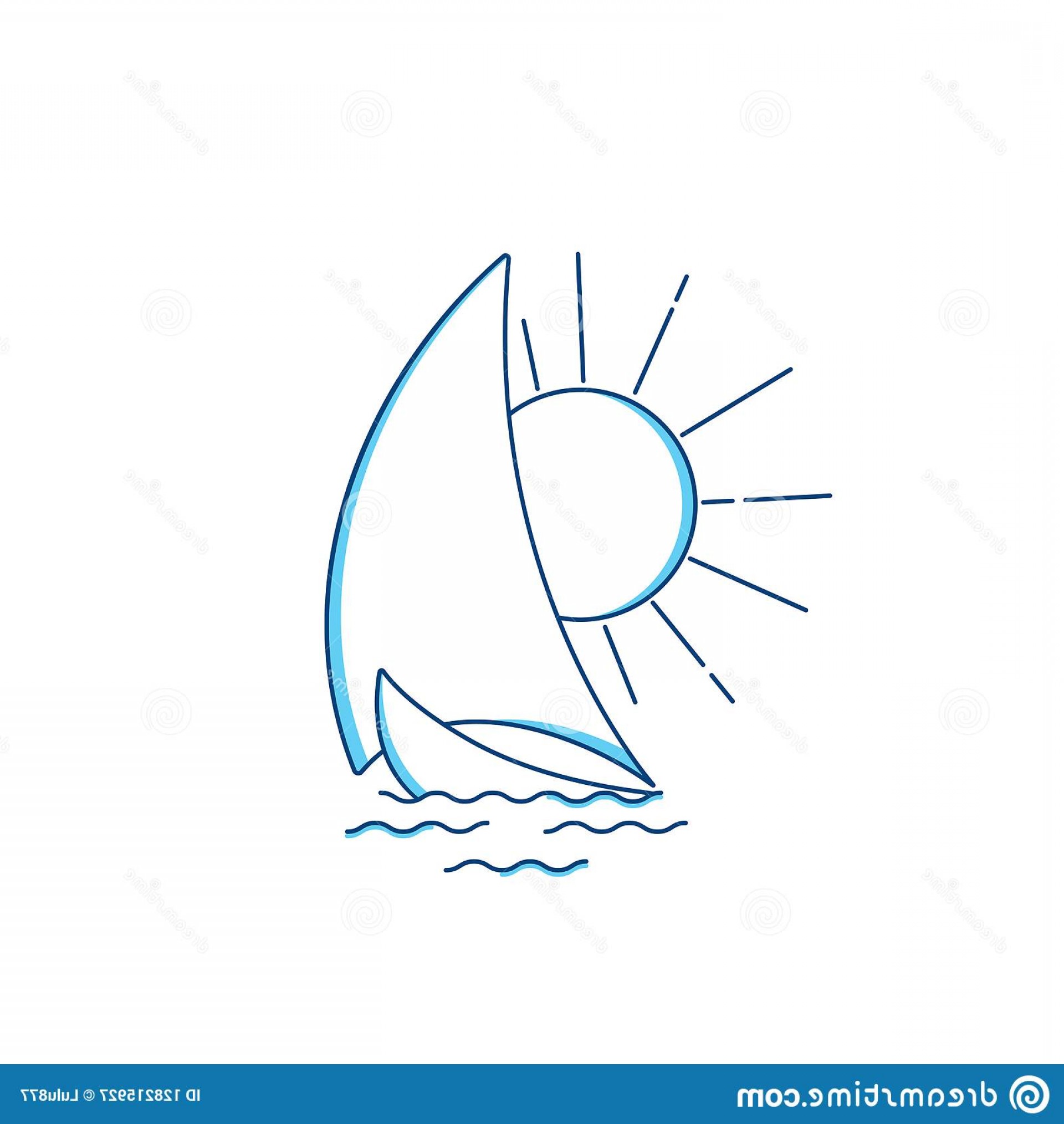 Sailing Ship Waves Against Rising Sun Vector Icon Line Art Style 1920x2028 Sailing Ship Waves Against Rising Sun Vector Icon Line Art Style