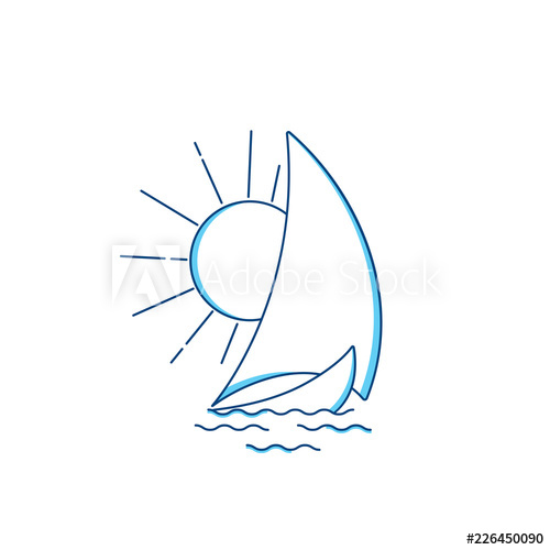 Sailing Ship In The Waves Against The Rising Sun Vector Icon 500x500 Sailing Ship In The Waves Against The Rising Sun Vector Icon