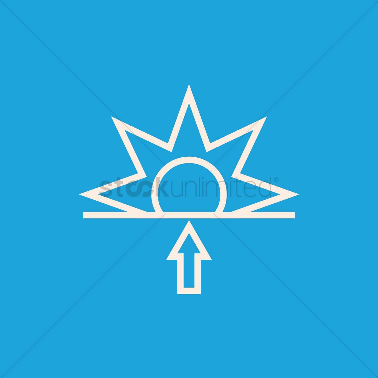 1300x1300 Rising Sun Vector Image