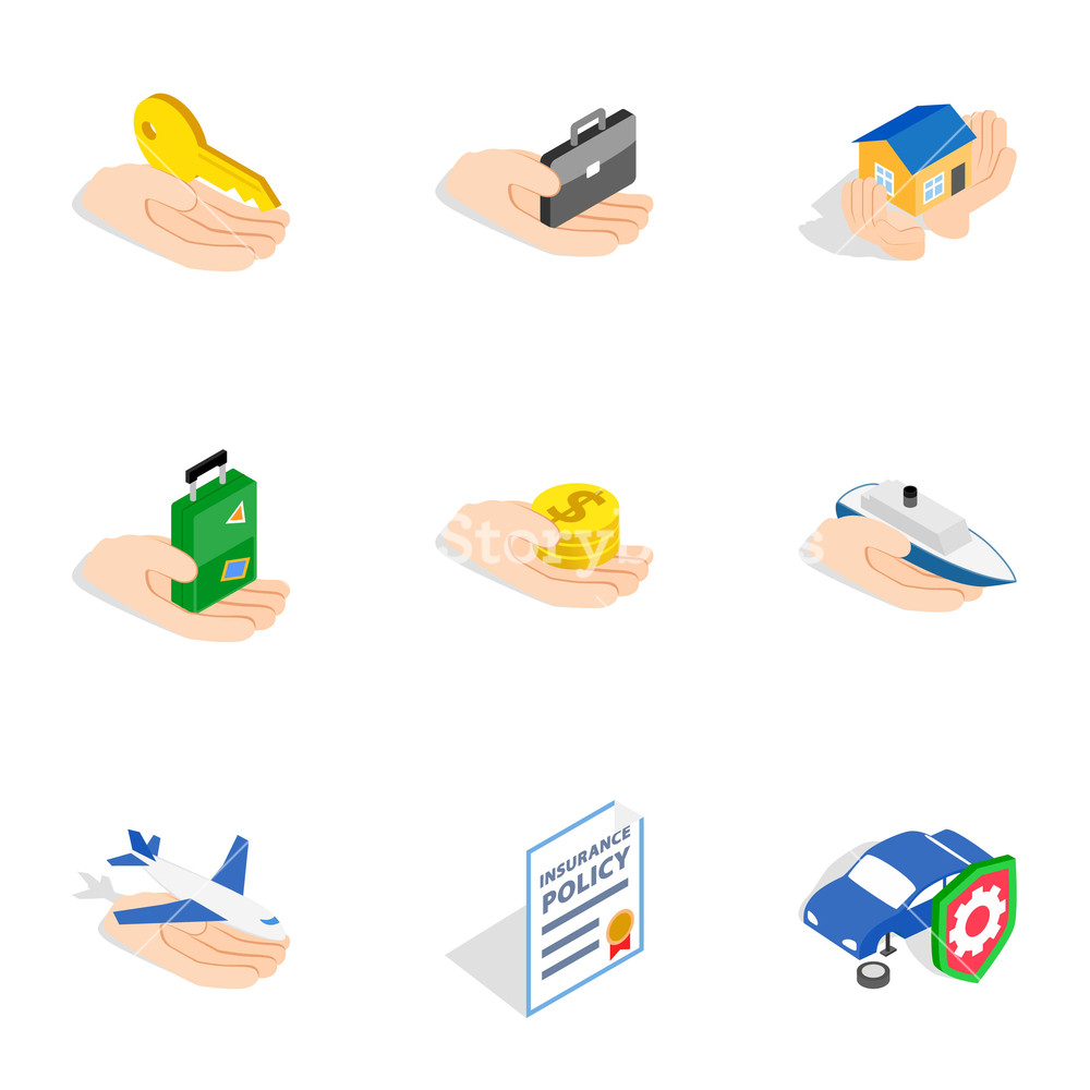 1000x1000 Risk Icons Set Isometric Illustration Of Risk Vector Icons
