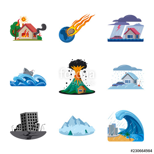 500x500 Vector Design Of Natural And Disaster Icon Collection Of Natural