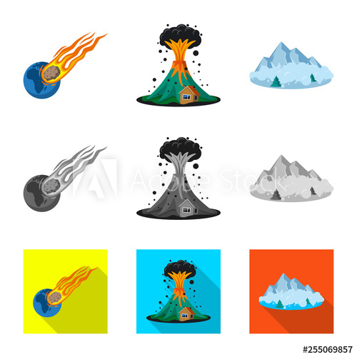 500x500 Vector Design Of Natural And Disaster Icon Set Of Natural