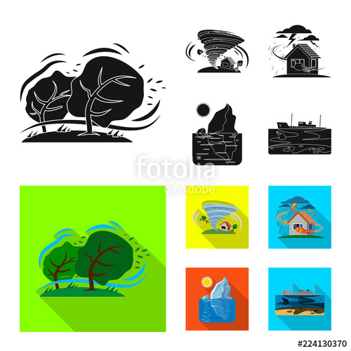 500x500 Vector Illustration Of Natural And Disaster Logo Collection