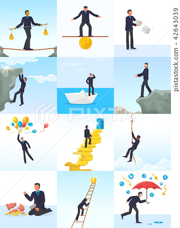 356x450 Businessman Risk Vector Man In Risky