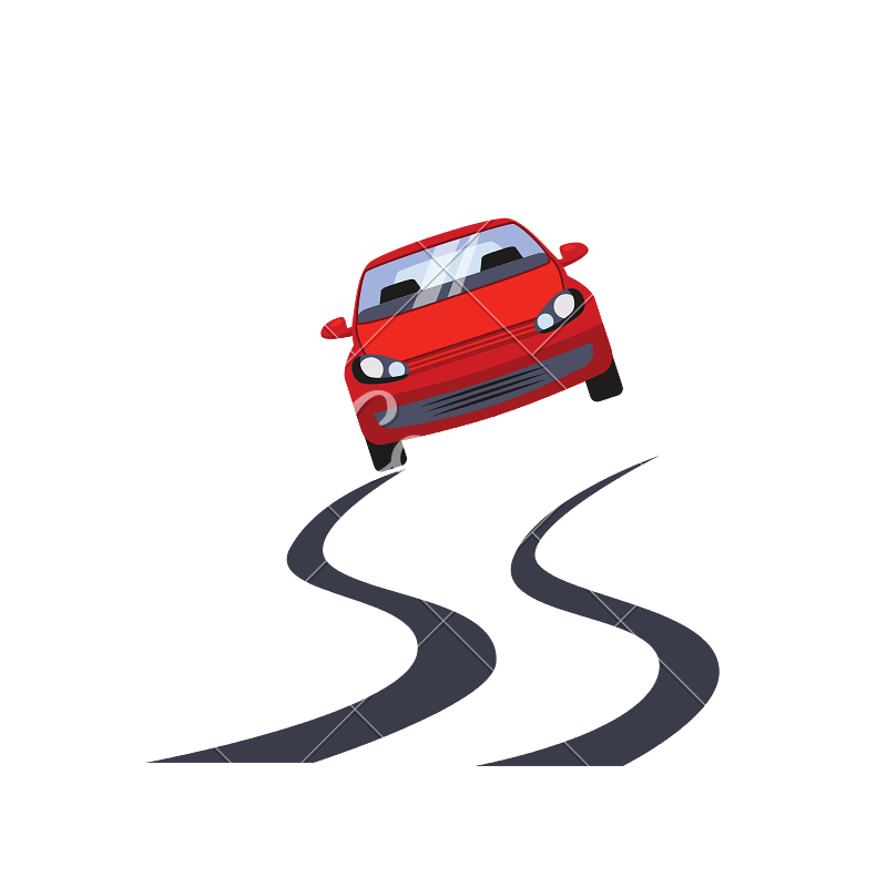 800x800 Car Insurance And Unsafe Drive Risk Vector Illustration