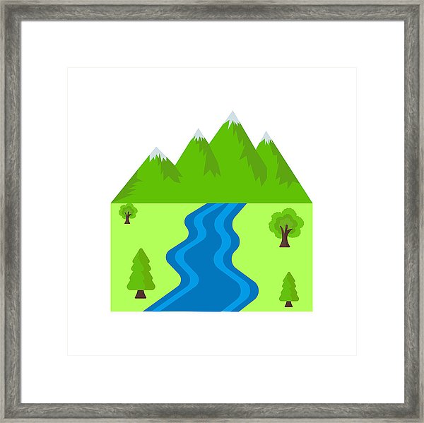 600x599 River Icon Vector Sign And Symbol Isolated On White Background